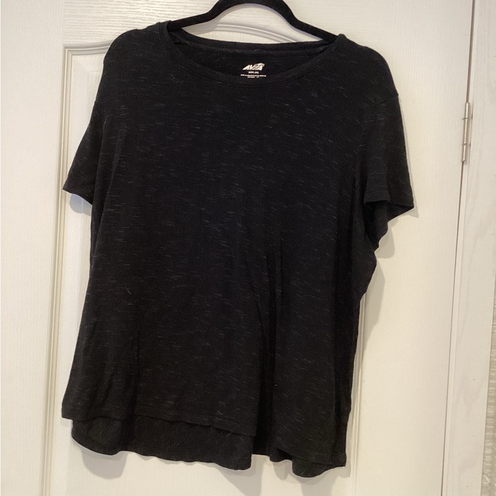 Avia Black Short Sleeve Women's Tee size 3XL EUC